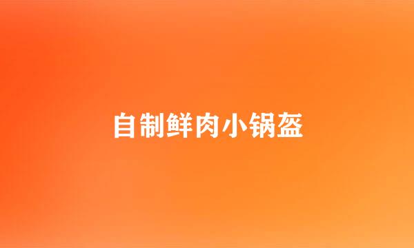 自制鲜肉小锅盔