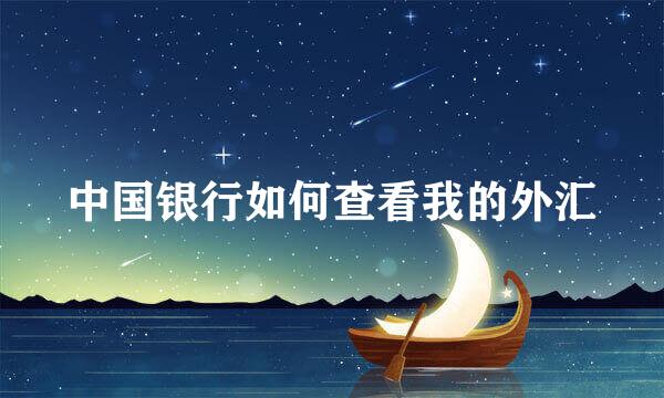 中国银行如何查看我的外汇