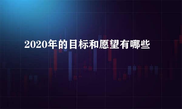 2020年的目标和愿望有哪些