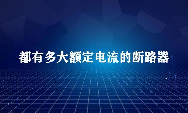 都有多大额定电流的断路器