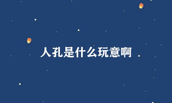 人孔是什么玩意啊