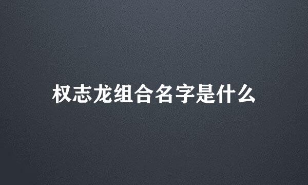 权志龙组合名字是什么