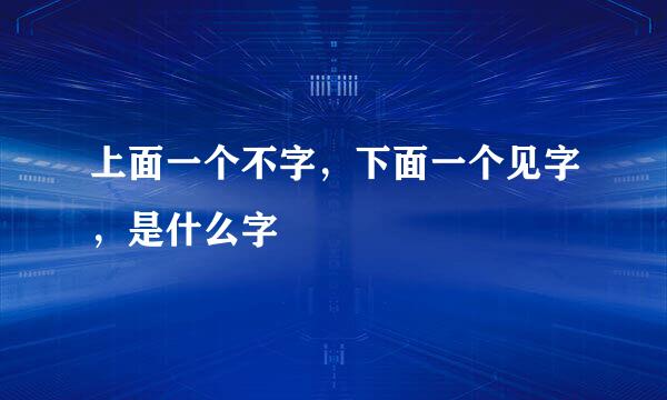上面一个不字，下面一个见字，是什么字