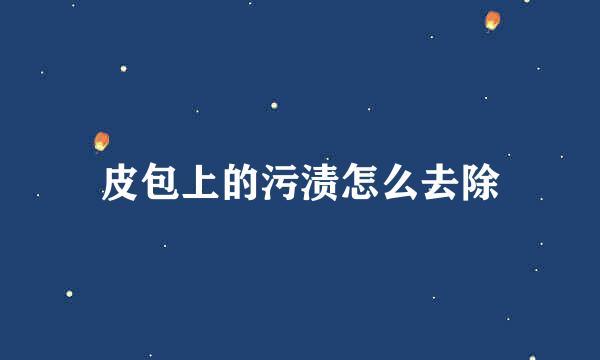 皮包上的污渍怎么去除