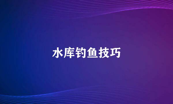 水库钓鱼技巧