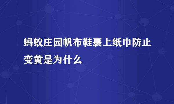 蚂蚁庄园帆布鞋裹上纸巾防止变黄是为什么