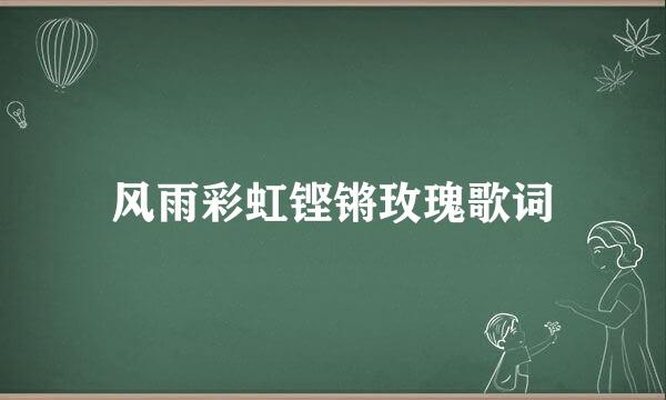 风雨彩虹铿锵玫瑰歌词