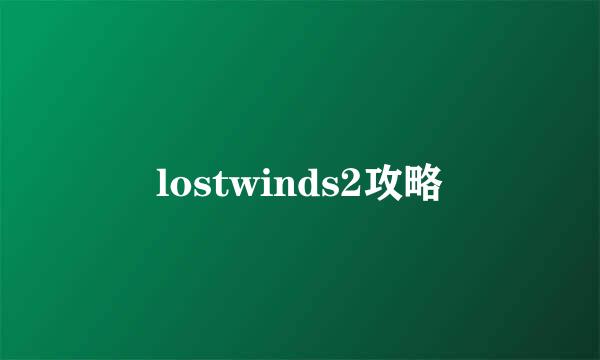 lostwinds2攻略