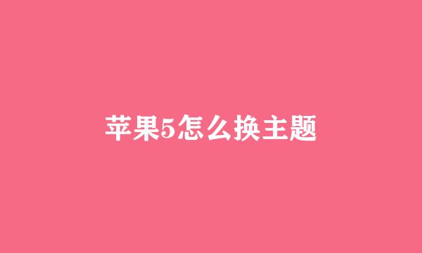 苹果5怎么换主题