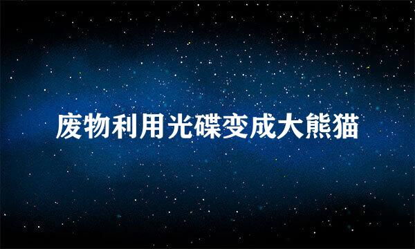 废物利用光碟变成大熊猫