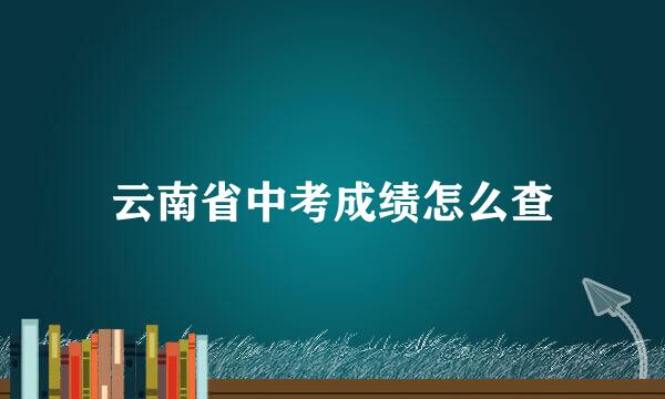 云南省中考成绩怎么查