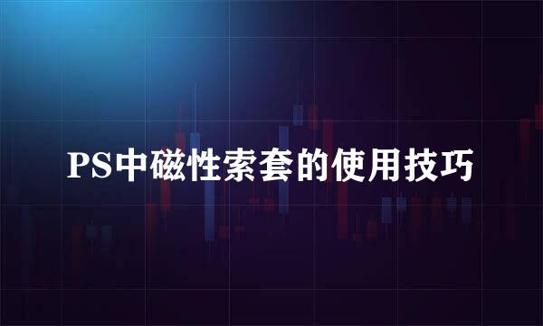PS中磁性索套的使用技巧
