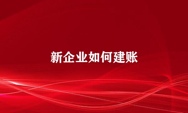 新企业如何建账