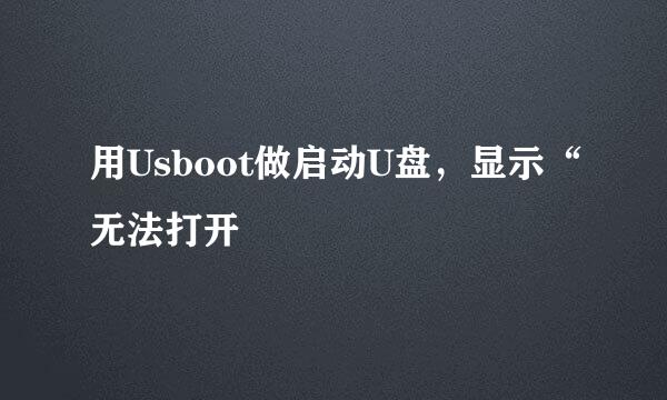 用Usboot做启动U盘，显示“无法打开
