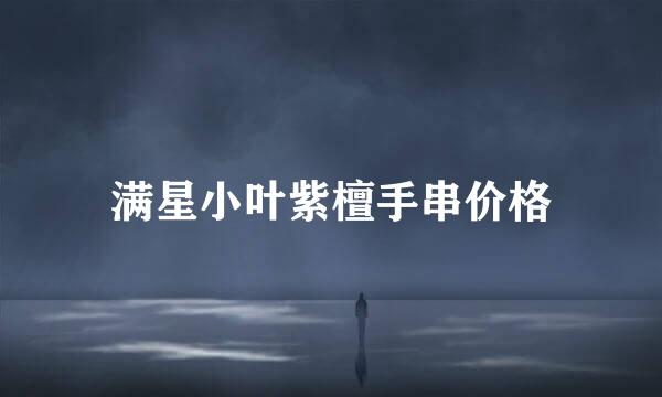 满星小叶紫檀手串价格