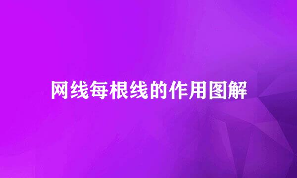 网线每根线的作用图解