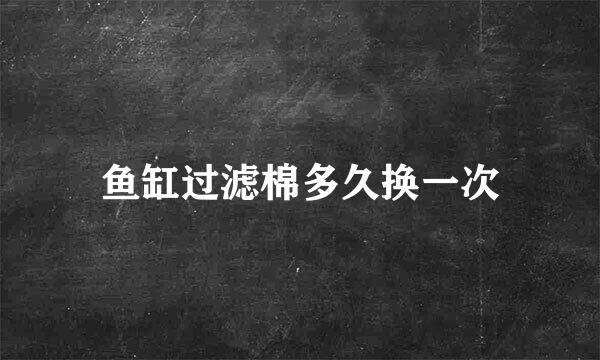 鱼缸过滤棉多久换一次