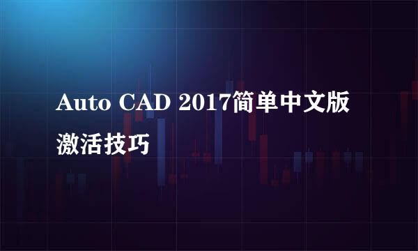 Auto CAD 2017简单中文版激活技巧
