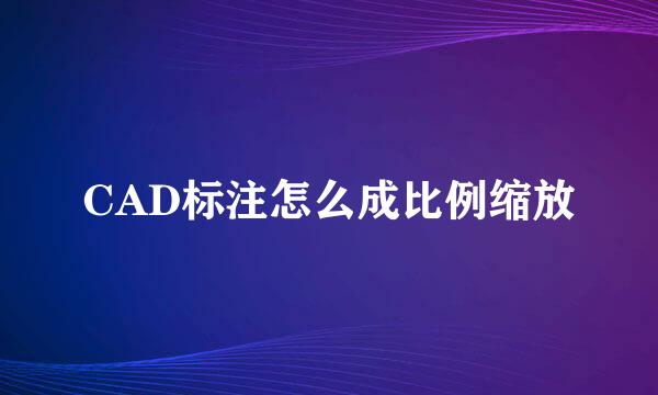 CAD标注怎么成比例缩放