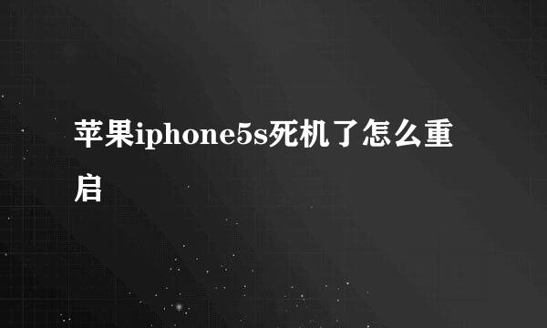 苹果iphone5s死机了怎么重启