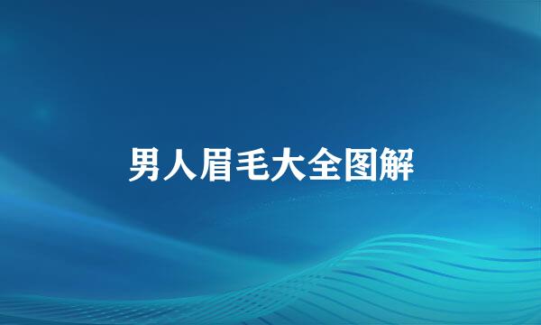 男人眉毛大全图解