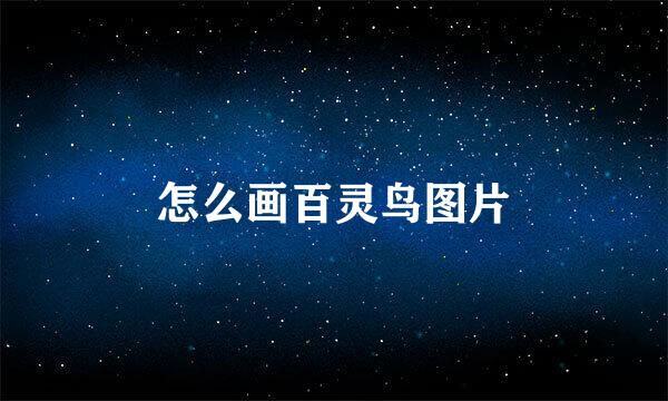 怎么画百灵鸟图片