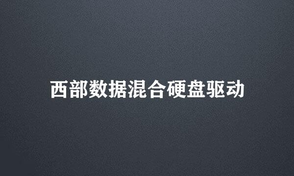 西部数据混合硬盘驱动