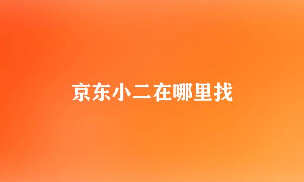京东小二在哪里找