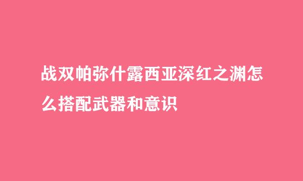 战双帕弥什露西亚深红之渊怎么搭配武器和意识