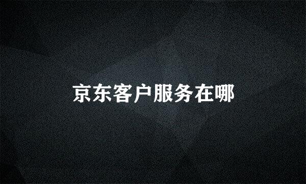 京东客户服务在哪