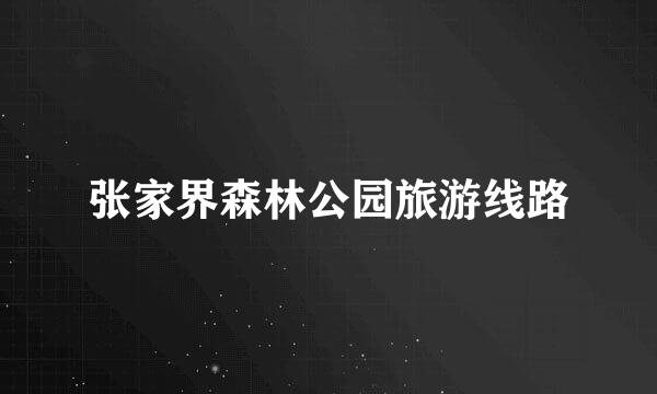 张家界森林公园旅游线路