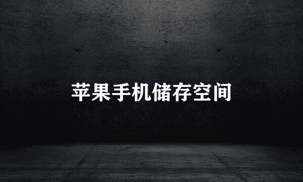苹果手机储存空间