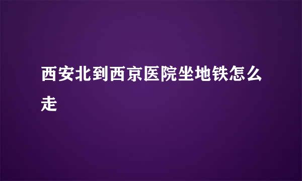西安北到西京医院坐地铁怎么走