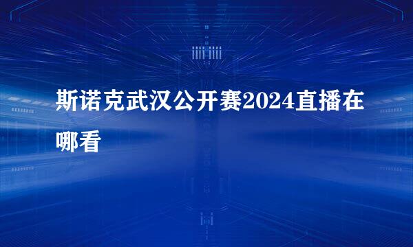 斯诺克武汉公开赛2024直播在哪看