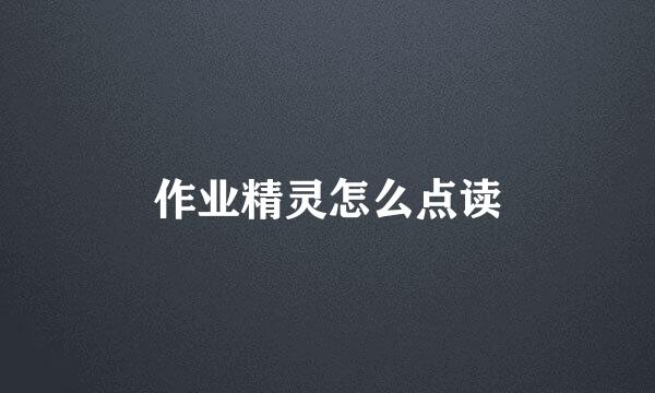 作业精灵怎么点读