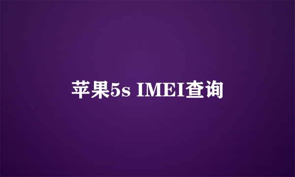 苹果5s IMEI查询