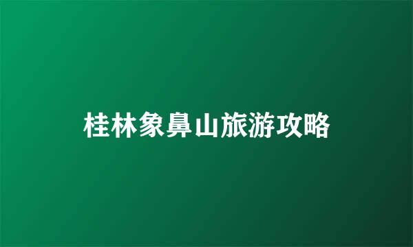 桂林象鼻山旅游攻略