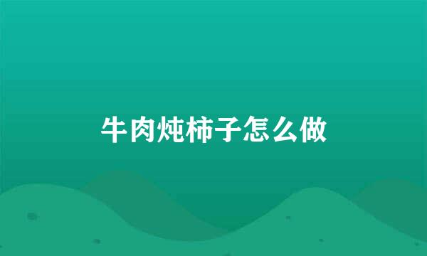 牛肉炖柿子怎么做