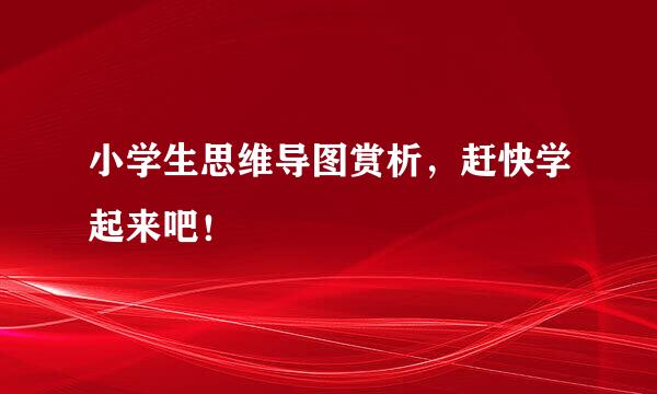 小学生思维导图赏析，赶快学起来吧！