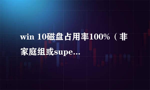 win 10磁盘占用率100%（非家庭组或superfetch）