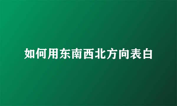 如何用东南西北方向表白
