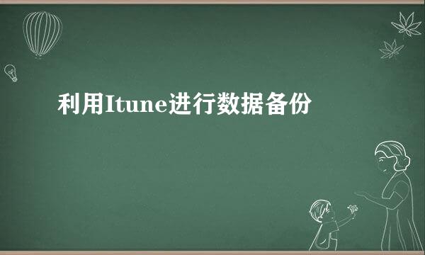 利用Itune进行数据备份