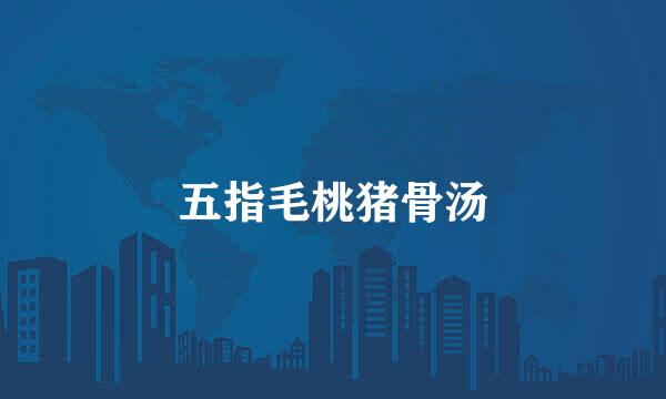 五指毛桃猪骨汤