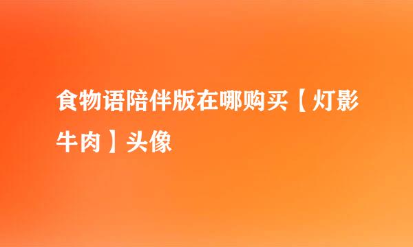 食物语陪伴版在哪购买【灯影牛肉】头像