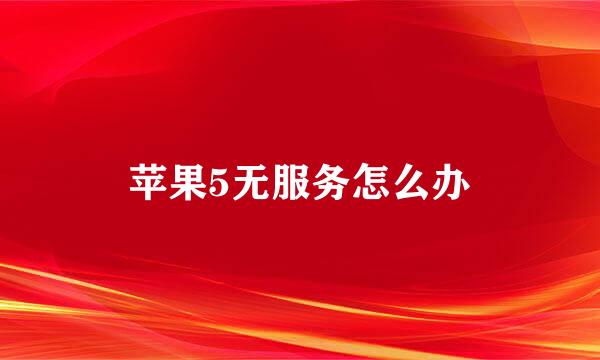 苹果5无服务怎么办