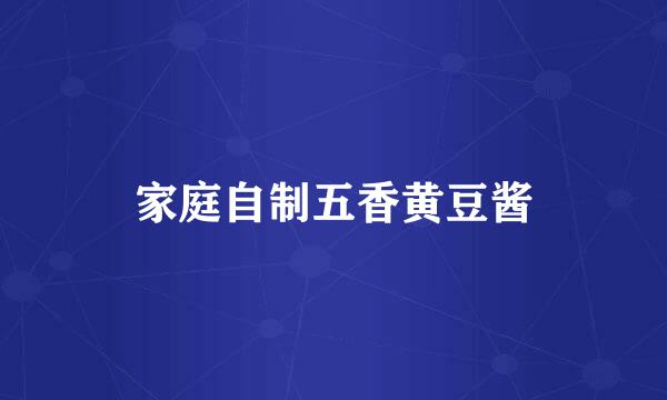 家庭自制五香黄豆酱