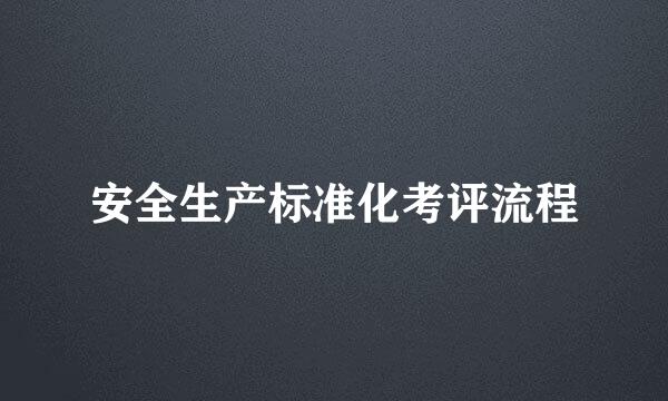 安全生产标准化考评流程