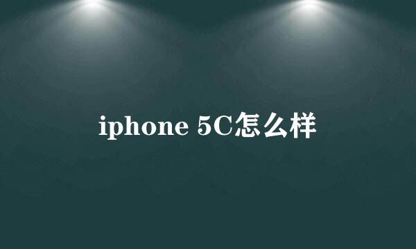 iphone 5C怎么样