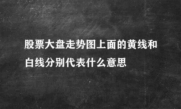 股票大盘走势图上面的黄线和白线分别代表什么意思