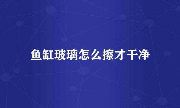 鱼缸玻璃怎么擦才干净